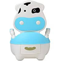 Los mejores  - Glenmore Orinal Bebe Niño WC para Infantil con Tapa y Asiento Acolchado Suave Niña Vaca Azul